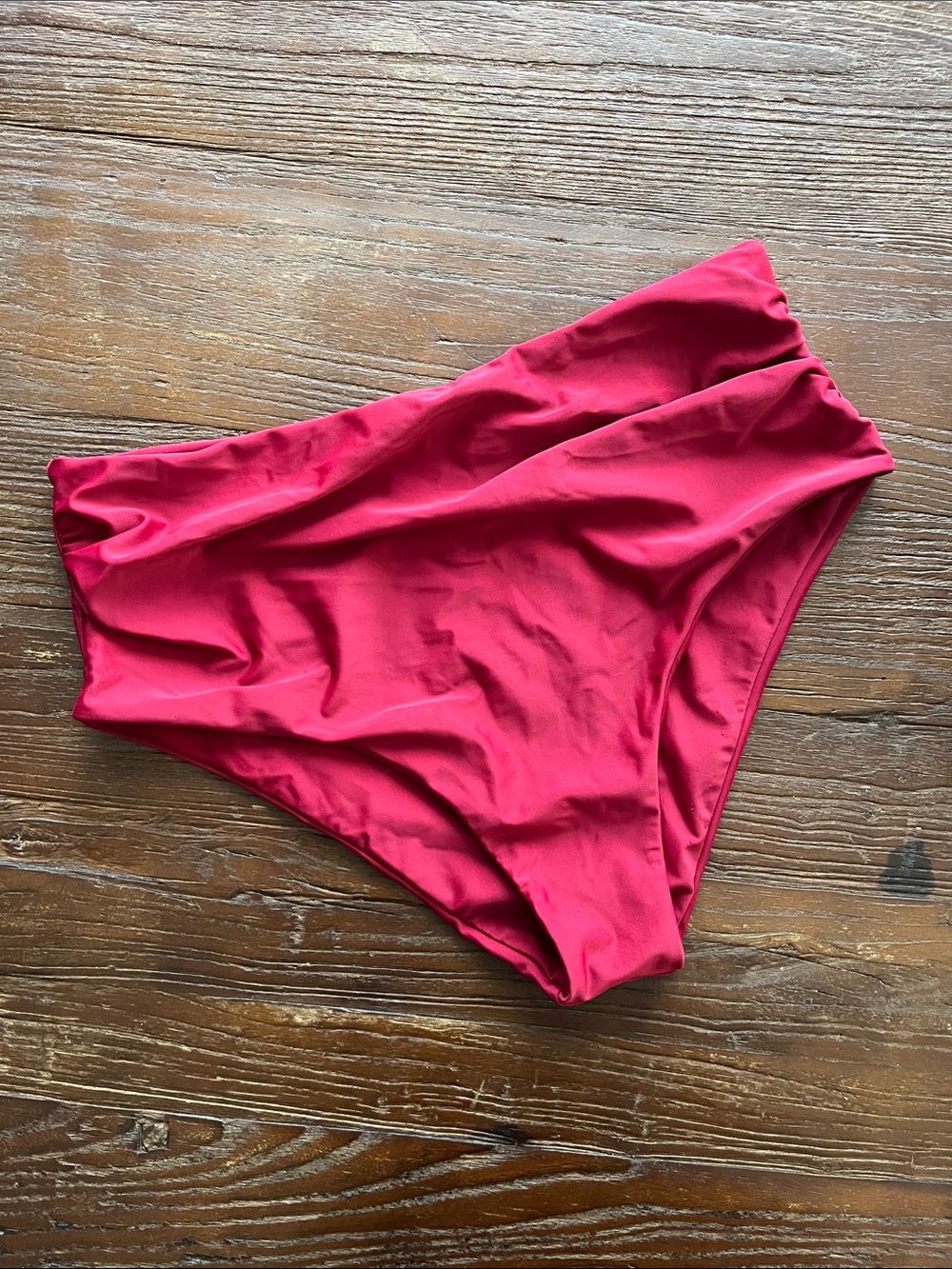 High-Waist Bikini Bottoms in stunning burgundy colour by Zaful